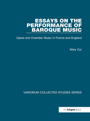 cover image of Essays on the Performance of Baroque Music
